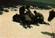 Frederic Remington Hungry Moon oil painting artist